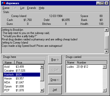 Single-player mode, under Win98